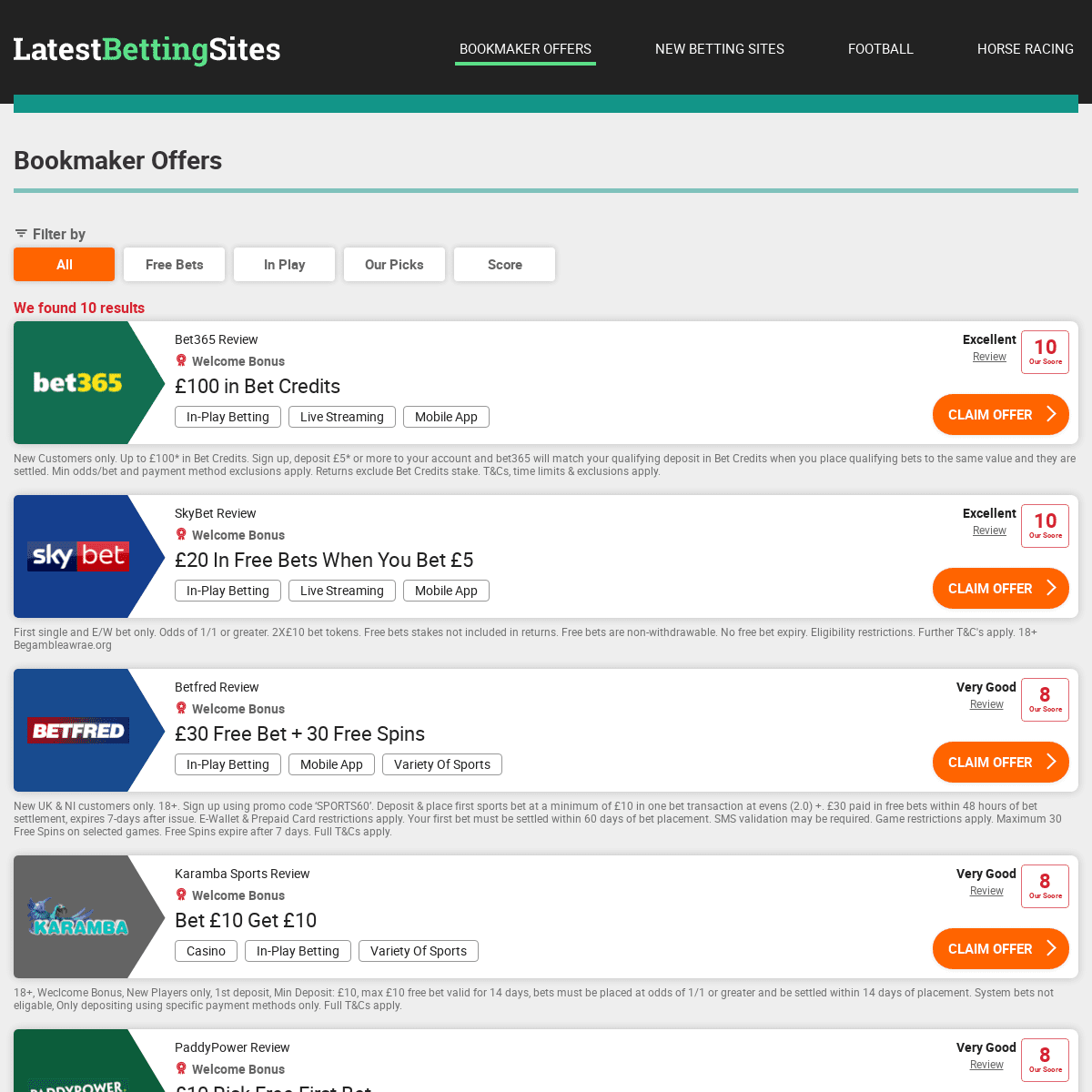 A complete backup of https://latestbettingsites.co.uk