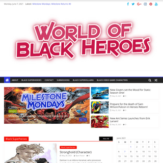 WorldofBlackHeroes - Dedicated to Black superhero News, Reviews, Previews, Sales figures, Interviews, Galleries and the people w