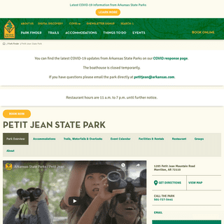 Petit Jean State Park - Arkansas State Parks
