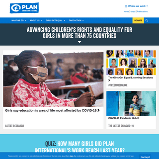 Advancing children`s rights and equality for girls - Plan International