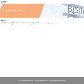 Security Risk Information - BSH HausgerÃ¤te GmbH