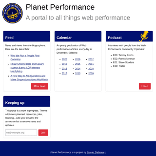 A complete backup of https://perfplanet.com