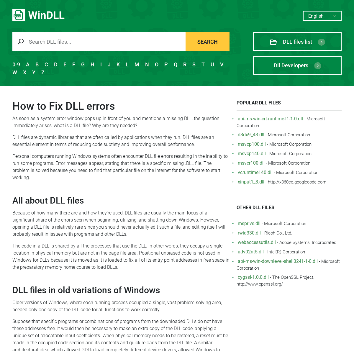 A complete backup of https://windll.com