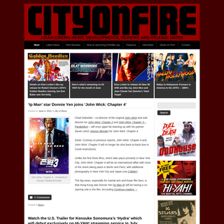 cityonfire.com - Action Asian Cinema Reviews, Film News and Blu-ray & DVD Release Dates