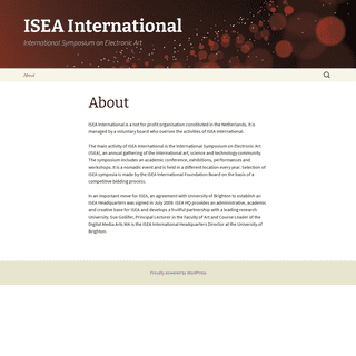 A complete backup of https://isea-international.org