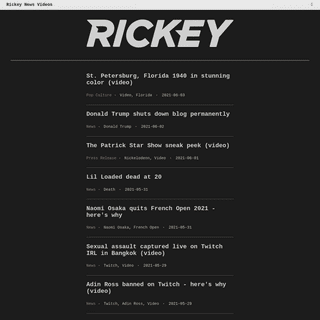 Rickey News Videos