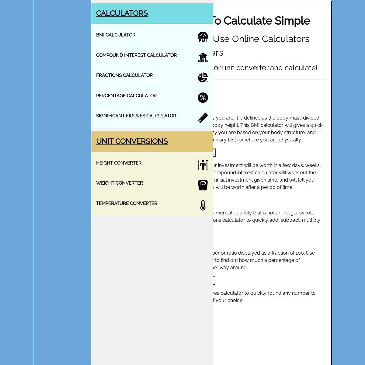 A complete backup of https://calculatesimple.com