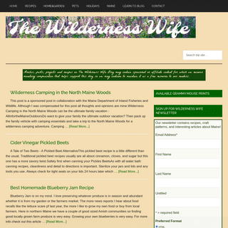 A complete backup of https://wildernesswife.com