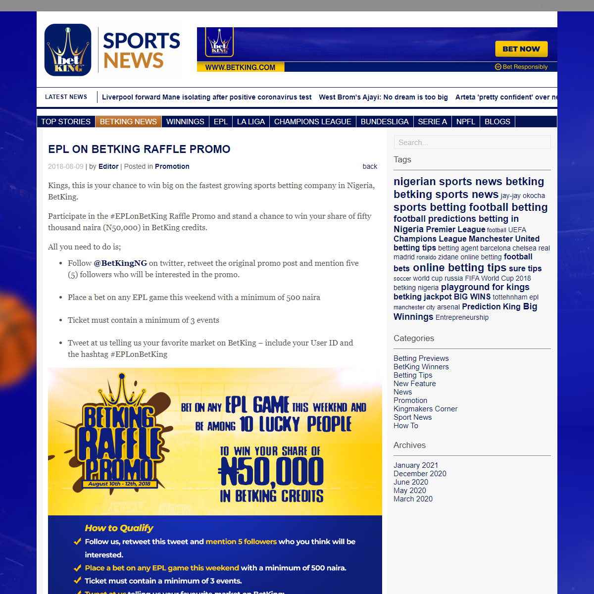A complete backup of http://news.betking.com/tabs/blog/2018/08/epl-on-betking-raffle-promo