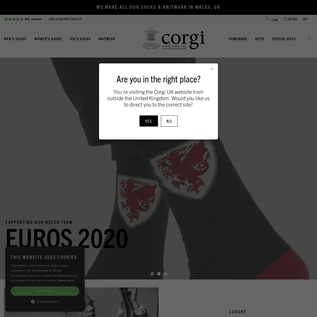 A complete backup of https://corgisocks.com