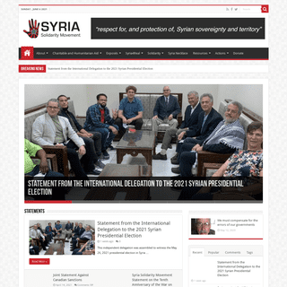 Syria Solidarity Movement â€“ solidarity with the Syrian people