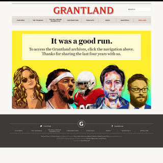 Â» Sports and Pop Culture from our rotating cast of writers â€“ Grantland