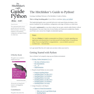 The Hitchhikerâ€™s Guide to Python! â€” The Hitchhiker`s Guide to Python