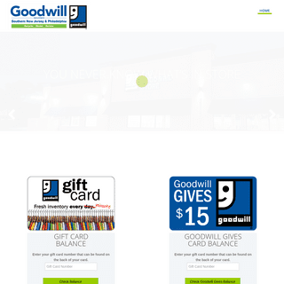 Goodwill Industries Southern New Jersey and Pennsylvania - Recycle. Reuse. Renew