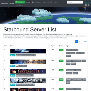 A complete backup of https://starbound-servers.net