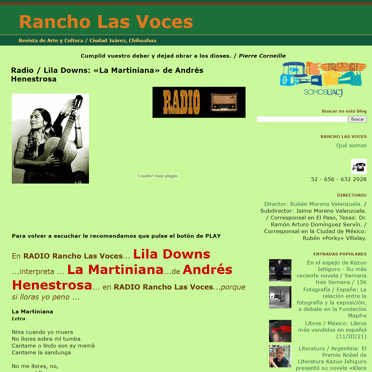 A complete backup of https://rancholasvoces.blogspot.com/2008/01/radio-lila-downs-la-martiniana-de.html