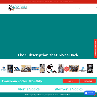 Sock Panda - We Donate Socks For Every Monthly Sock Subscription Sold