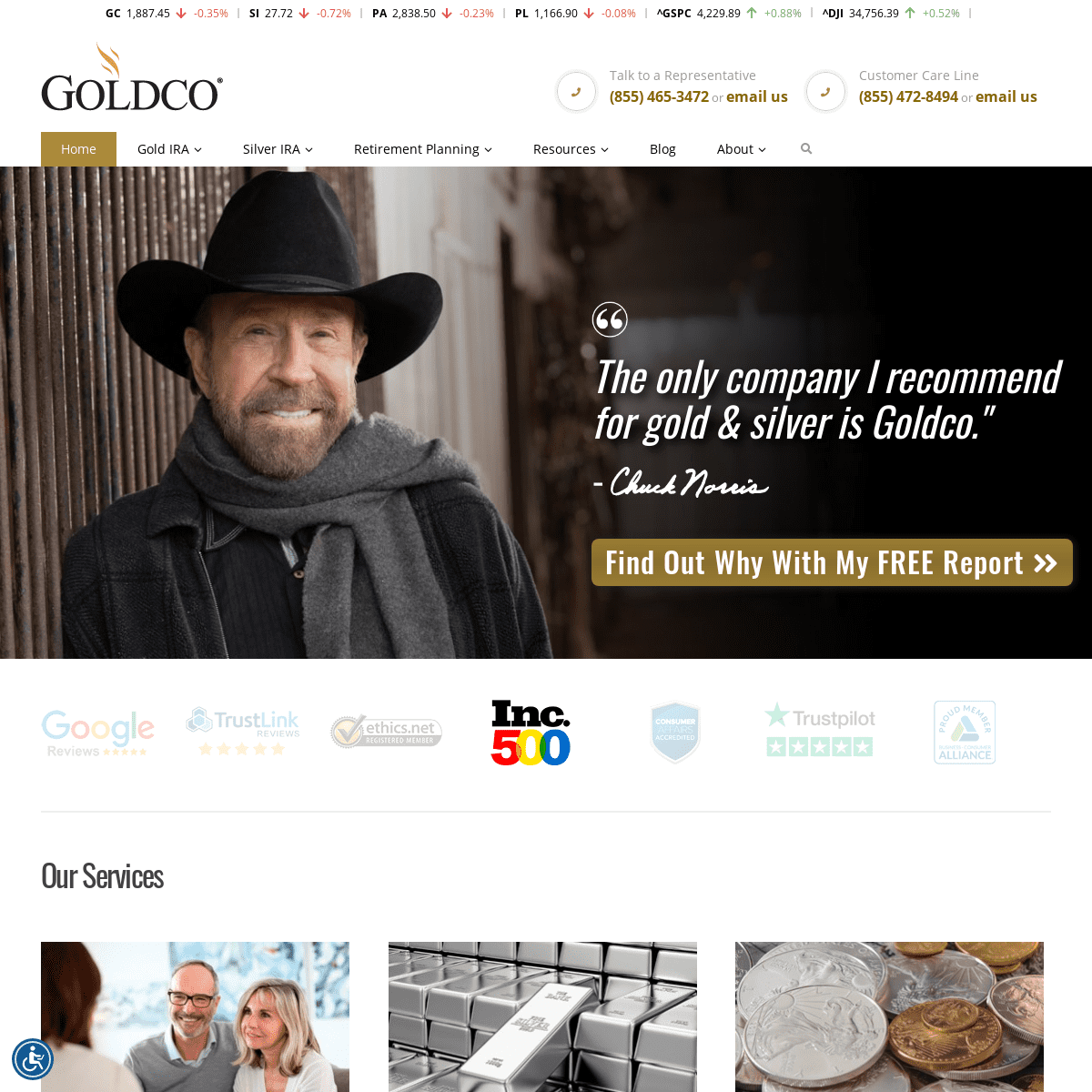A complete backup of https://goldco.com