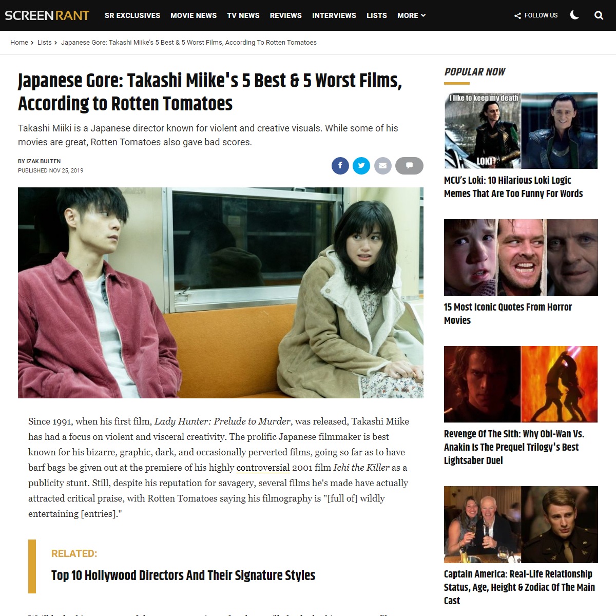 A complete backup of https://screenrant.com/takashi-miikes-best-worst-rotten-tomatoes/