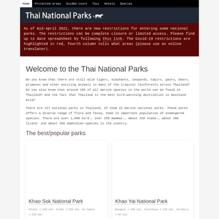 A complete backup of https://thainationalparks.com
