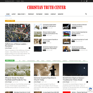 Christian Truth Center- - Bible Study Center with Prophecy