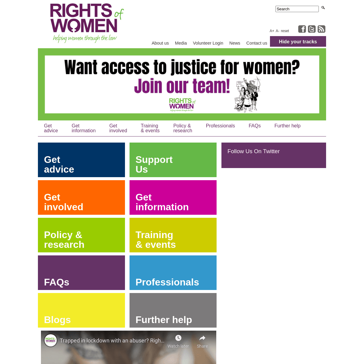 A complete backup of https://rightsofwomen.org.uk