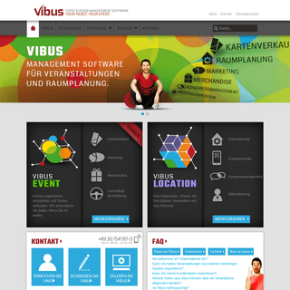 Start - Vibus - Event & Room Management Software. Your Ticket. Your Event.