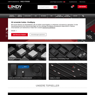 USB, HDMI, Netzwerk, AV, KVM, Switches, Kabel, Stecker und Adapter von LINDY Deutschland - LINDY DE