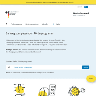 A complete backup of https://foerderdatenbank.de
