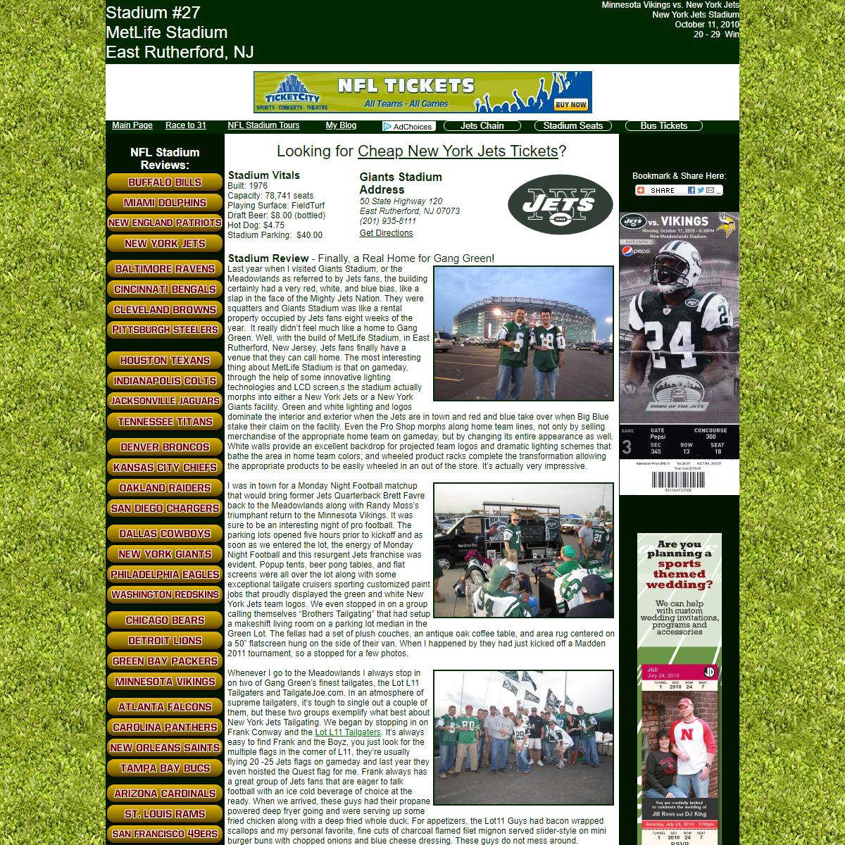 A complete backup of http://questfor31.com/Meadowlands-NY-Jets.htm