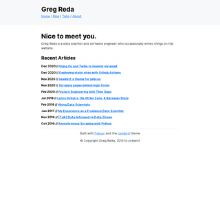 A complete backup of https://gregreda.com