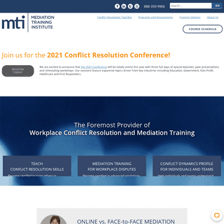 Mediation Training for You, Your Team and Your Organization - MTI