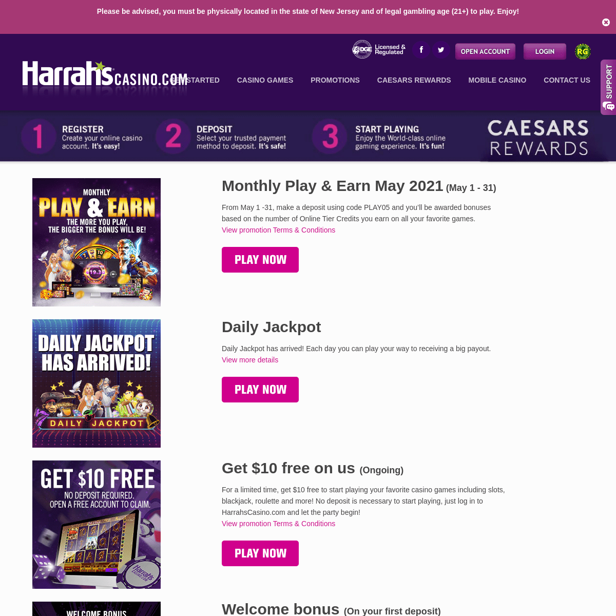 A complete backup of https://www.harrahscasino.com/promotions/