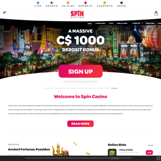 A complete backup of https://spincasino.com
