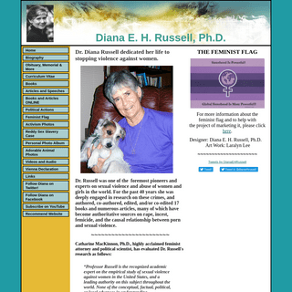 Welcome to DianaRussell.com! The official website of Diana E. H. Russell, Ph.D. - Renowned Feminist Author, Researcher & Activis