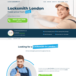 Locksmith in London 24 Hour - Emergency locksmith best price in London -