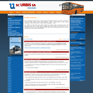 SC URBIS SA Baia Mare - Transport de persoane in Baia Mare, Baia Sprie, Grosi, Tautii Magheraus, Chechis.