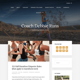 - Running tips, workouts, plant based recipes for a healthy life - Coach Debbie Runs