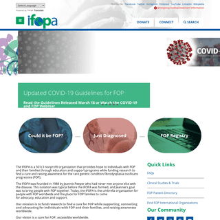 IFOPA - International Fibrodysplasia Ossificans Progressiva Association