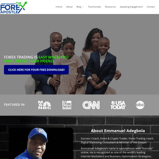 Emmanuel Adegbola - Forex trading coach - forex apostle