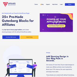 Affiliate Booster - Best Theme and Plugin for Affiliates