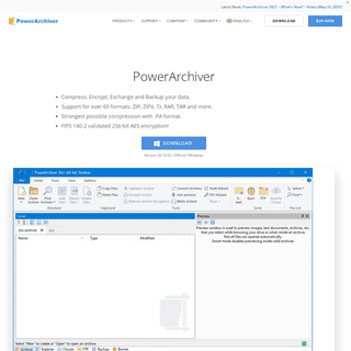 PowerArchiver â€“ Compress, Encrypt, Exchange and Backup your data.