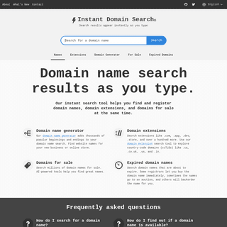 A complete backup of https://instantdomainsearch.com