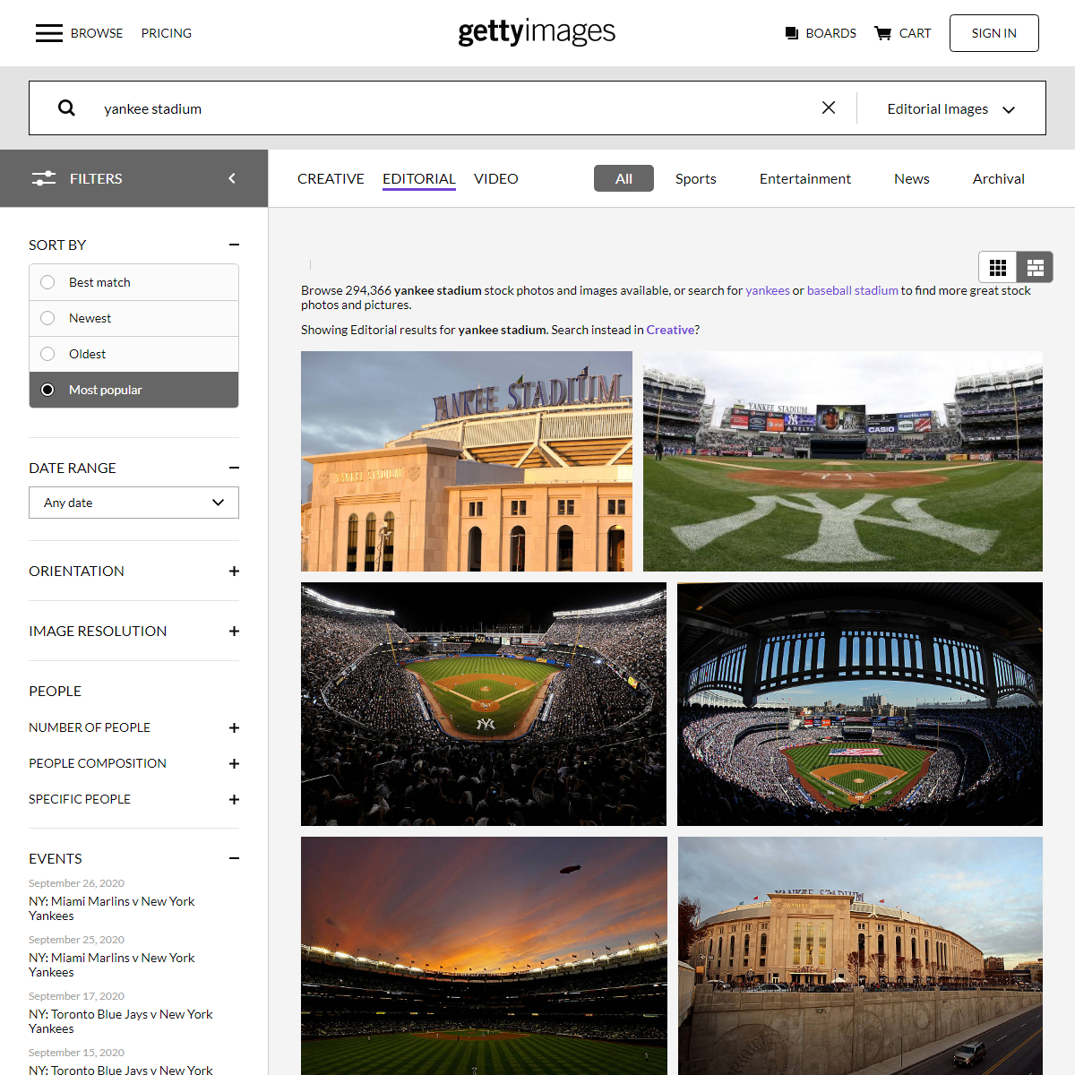 A complete backup of https://www.gettyimages.com/photos/yankee-stadium