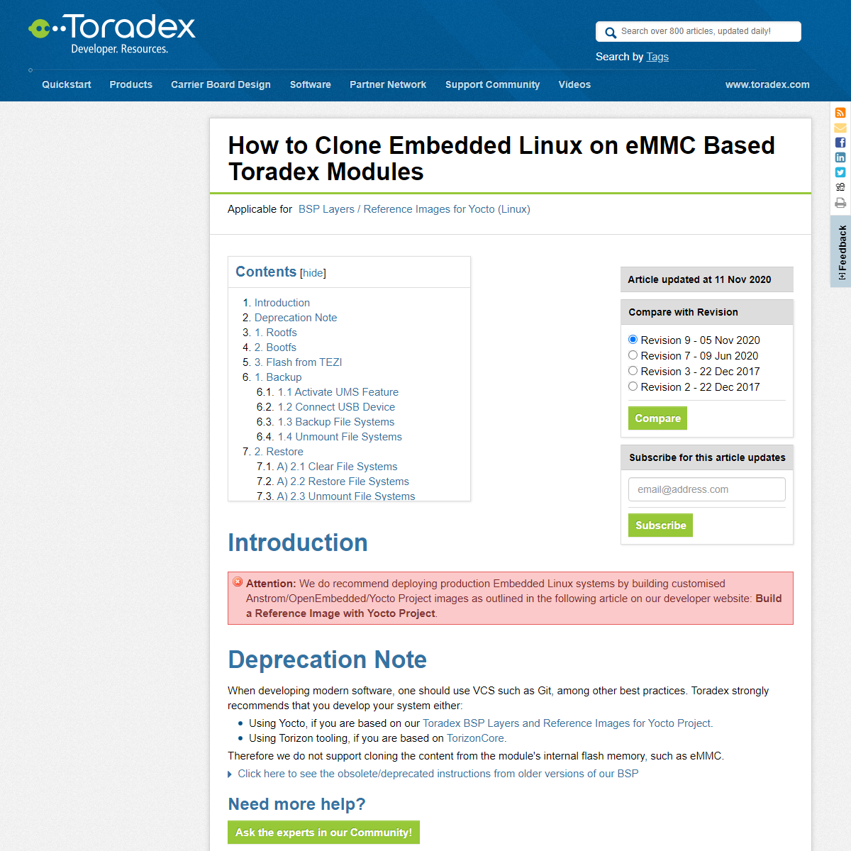 How to Clone Embedded Linux on eMMC Based Toradex Modules