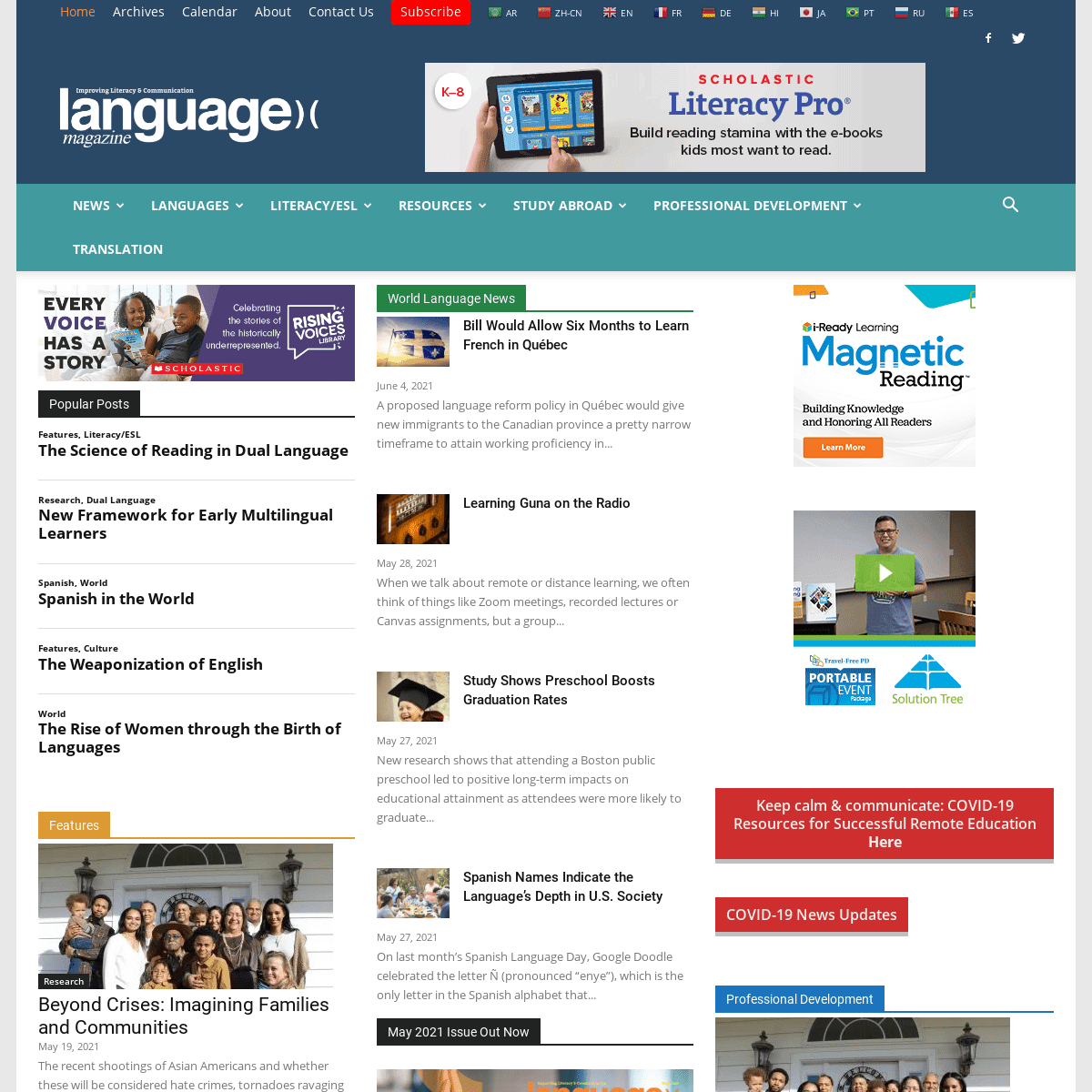A complete backup of https://languagemagazine.com