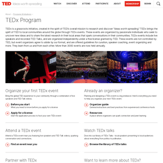 TEDx Program - Programs & Initiatives - About - TED
