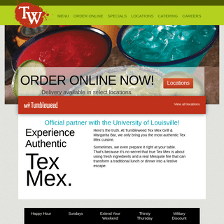 Tumbleweed Restaurants - Escape With Authentic Tex Mex Cuisine & Margaritas. Tumbleweed.