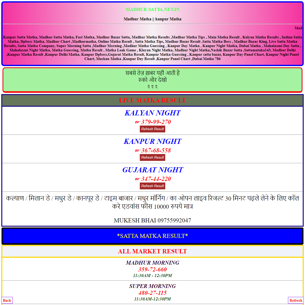 A complete backup of http://madhur-satta.net.in/