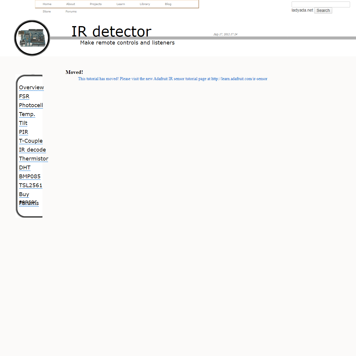 A complete backup of http://www.ladyada.net/learn/sensors/ir.html